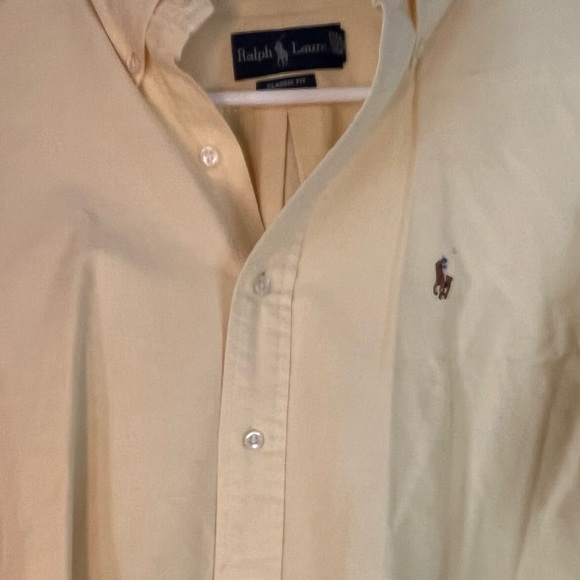 Ralph Lauren Classic Fit Button-Down Shirt - Yellow, Size 15.5/32-33 - Picture 3 of 3